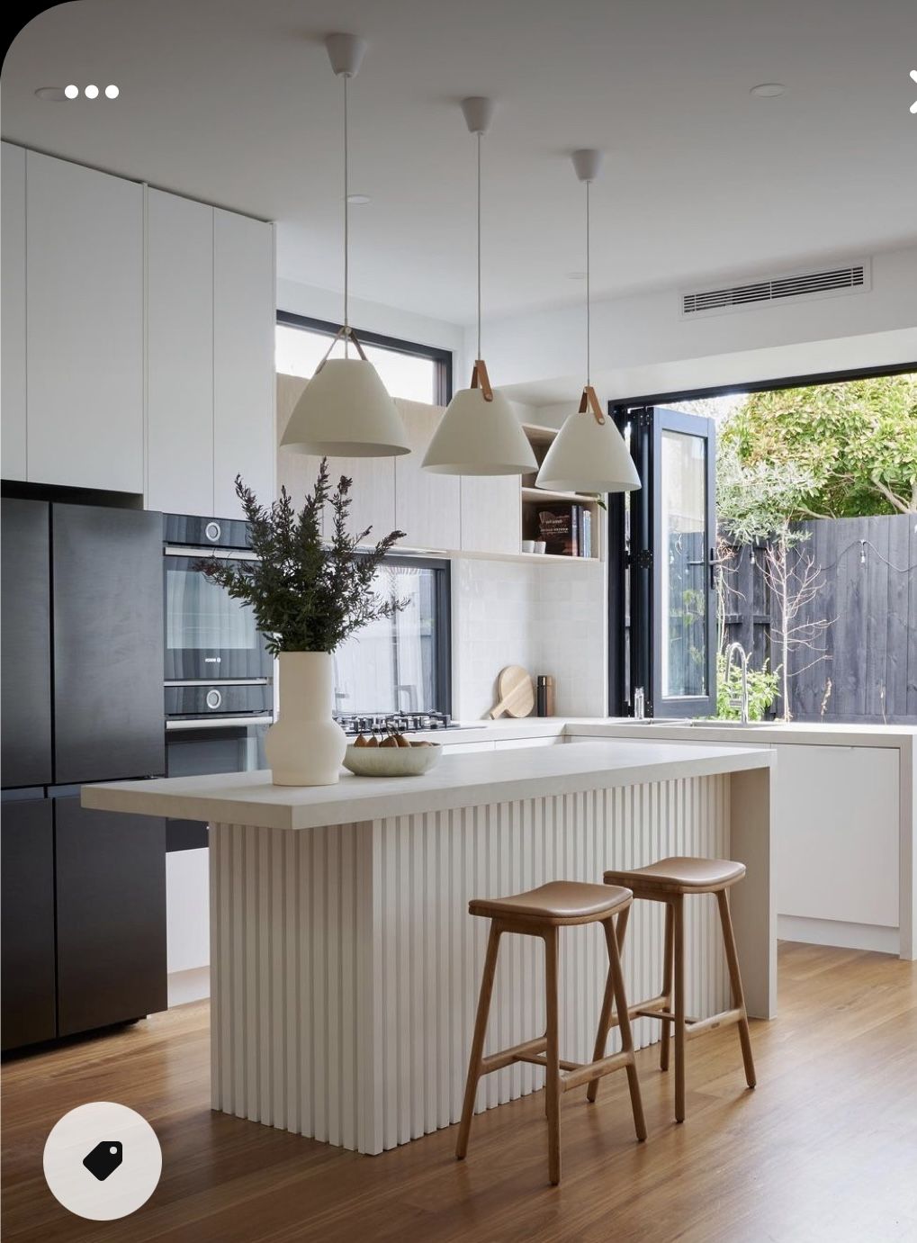 Modern Fluted Island Kitchen